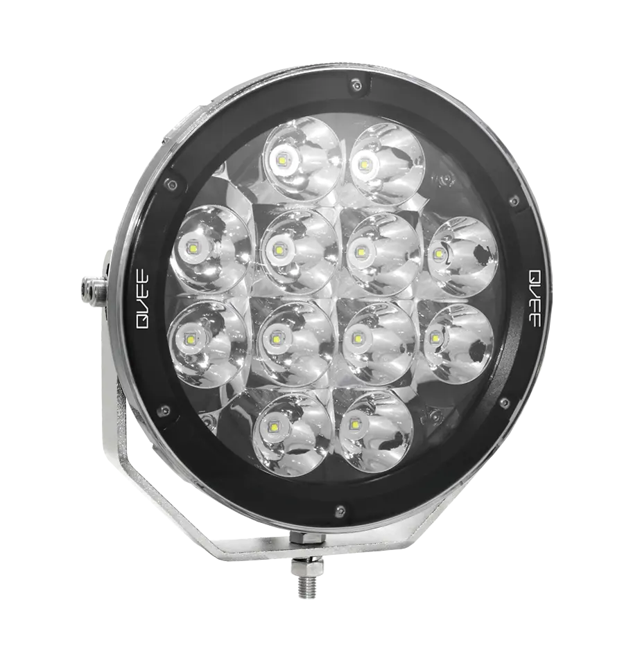 QVEE 120w High Powered Round LED Spotlight - Spot Beam 9200 Lumens - 10 to 60 Volt
