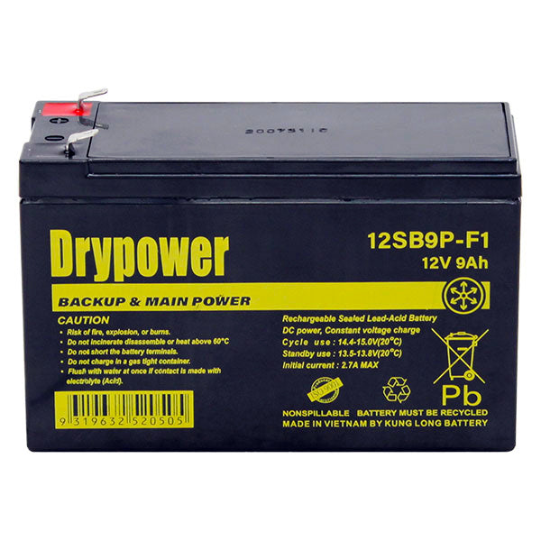 12SB9P-F1 12V 9Ah Sealed Lead Acid Battery