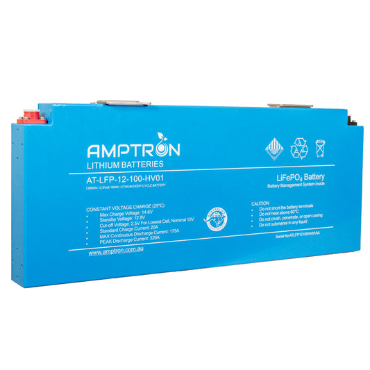 Amptron 12V 100Ah / 175A Continuous Discharge LiFePO4 Blade Battery
