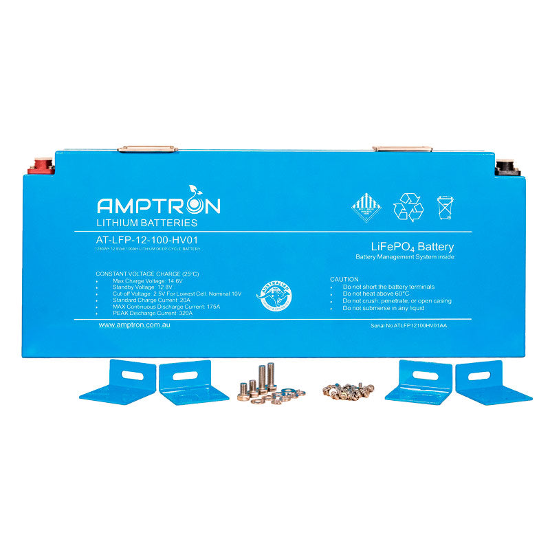 Amptron 12V 100Ah / 175A Continuous Discharge LiFePO4 Blade Battery