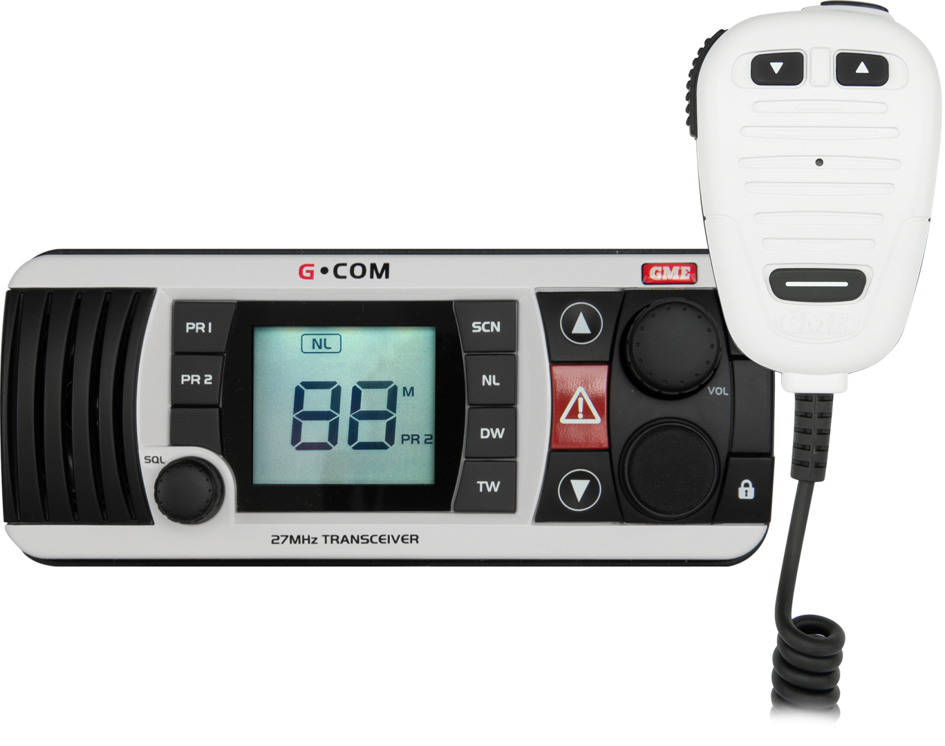 GME 27MHz Fixed Mount Marine Radio - White