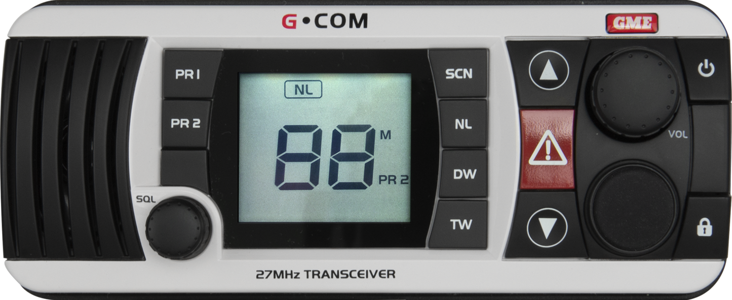 GME 27MHz Fixed Mount Marine Radio - White