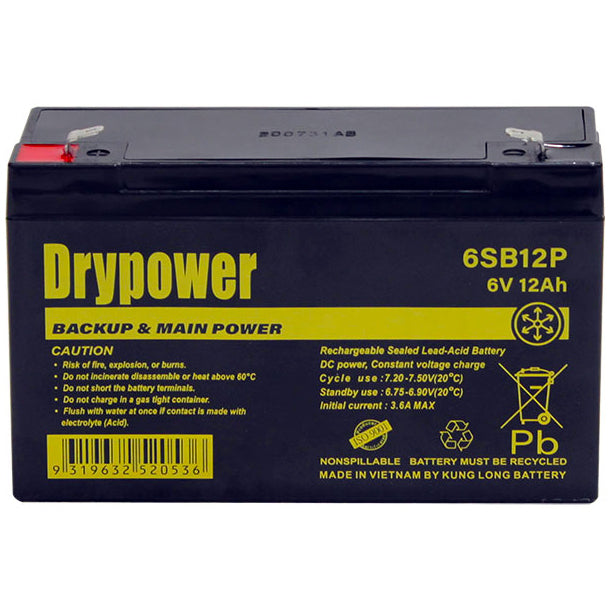 6V 12Ah Sealed Lead Acid Battery