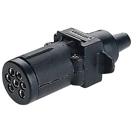 7 Pin Trailer Plug - Plastic Round Small