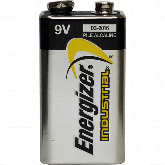 9V Alkaline Battery (6LR61 / PP3), Industrial Grade - EN22