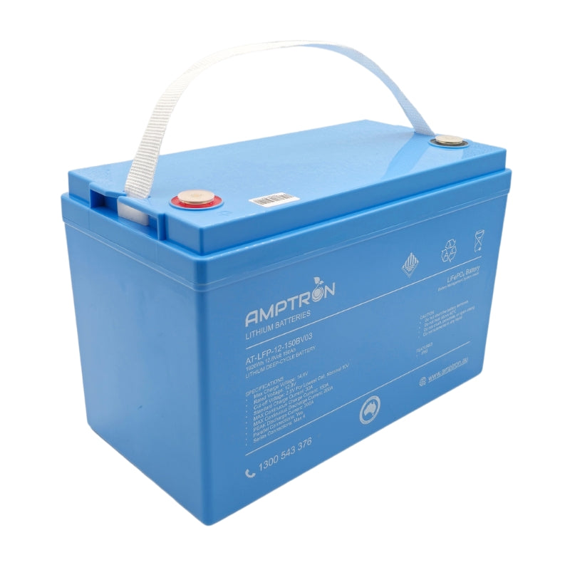 Amptron 12V 150Ah / 100A Continuous Discharge Compact LiFePO4 Battery