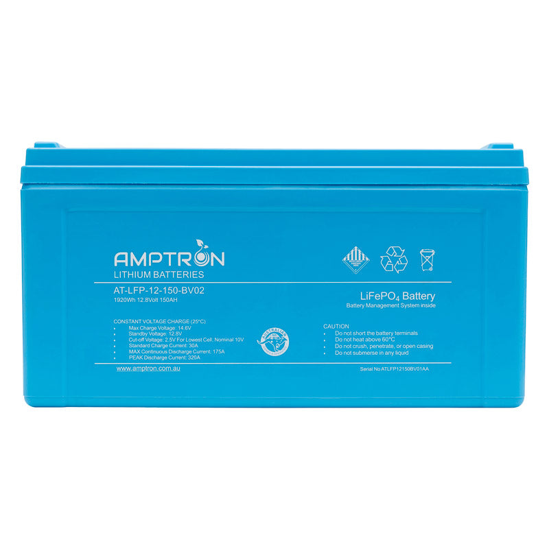 Amptron 12V 150Ah / 175A Continuous Discharge LiFePO4 Battery