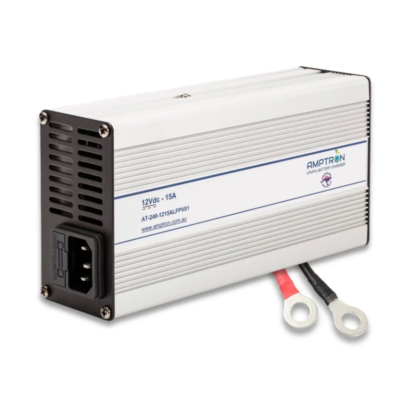 Amptron 12V 15A LiFePO₄ AC‑DC Battery Charger with Wake-Up Feature