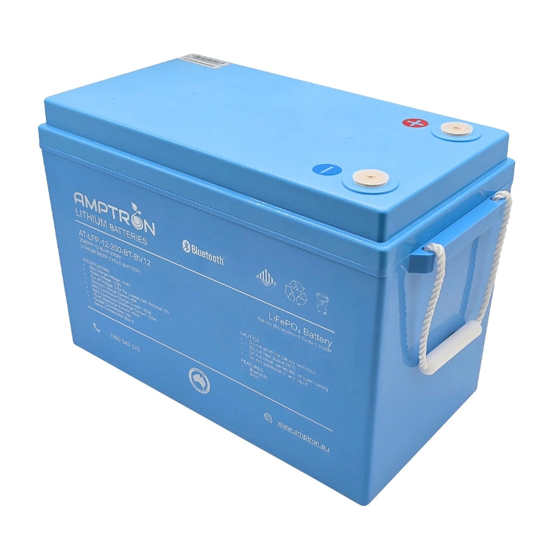 Amptron 12V 200Ah / 200A Continuous discharge LiFePO4 Battery with Bluetooth Connectivity