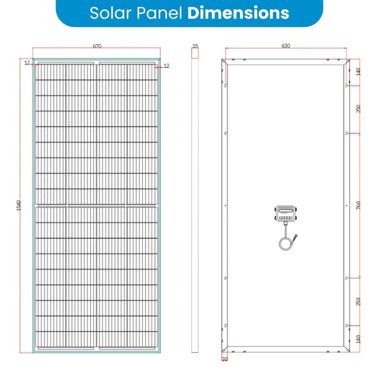 Amptron 200W 12V Monocrystalline Solar Panel Half-Cut Glass High Efficiency
