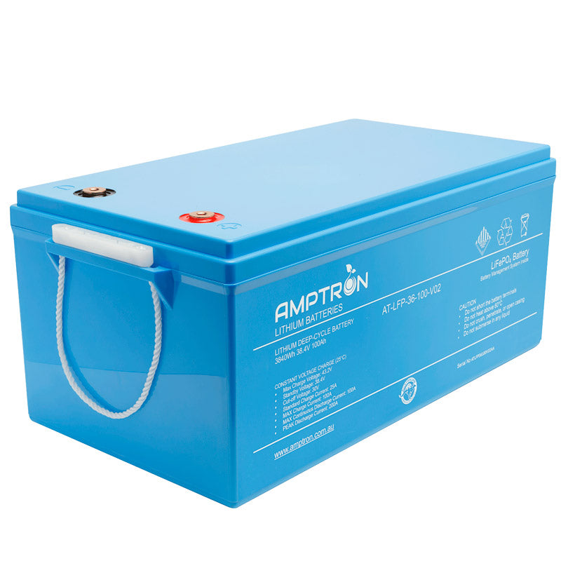Amptron 36V 100Ah / 175A Continuous Discharge LiFePO4 Battery