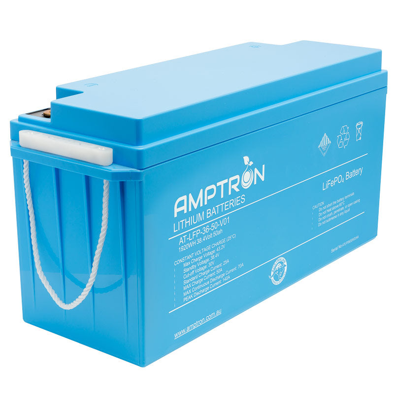 Amptron 36V 50Ah / 70A Continuous Discharge LiFePO4 Battery