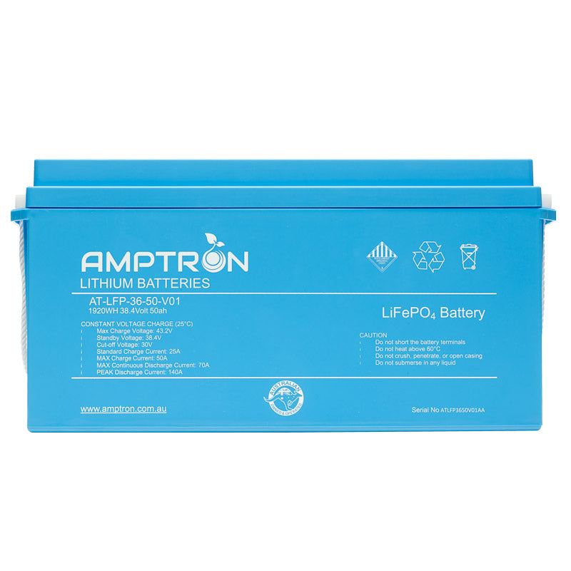 Amptron 36V 50Ah / 70A Continuous Discharge LiFePO4 Battery