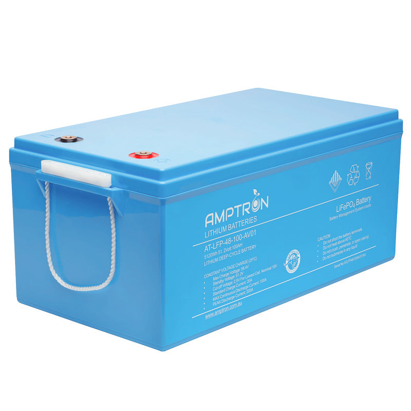 Amptron 48V 100Ah / 200A Continuous Discharge ABS LiFePO4 Battery