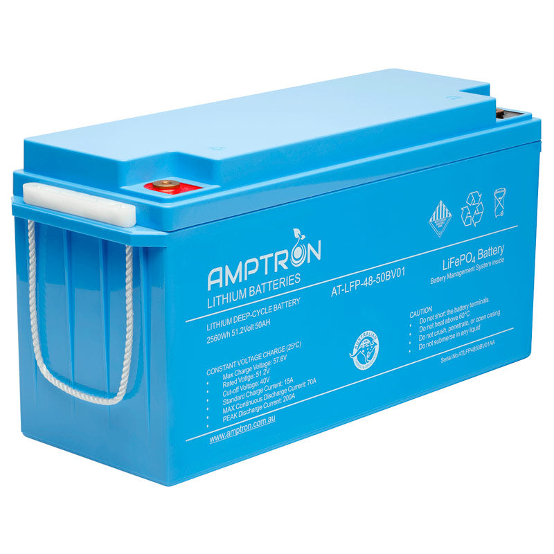 Amptron 48V 50Ah / 70A Continuous Discharge LiFePO4 Battery