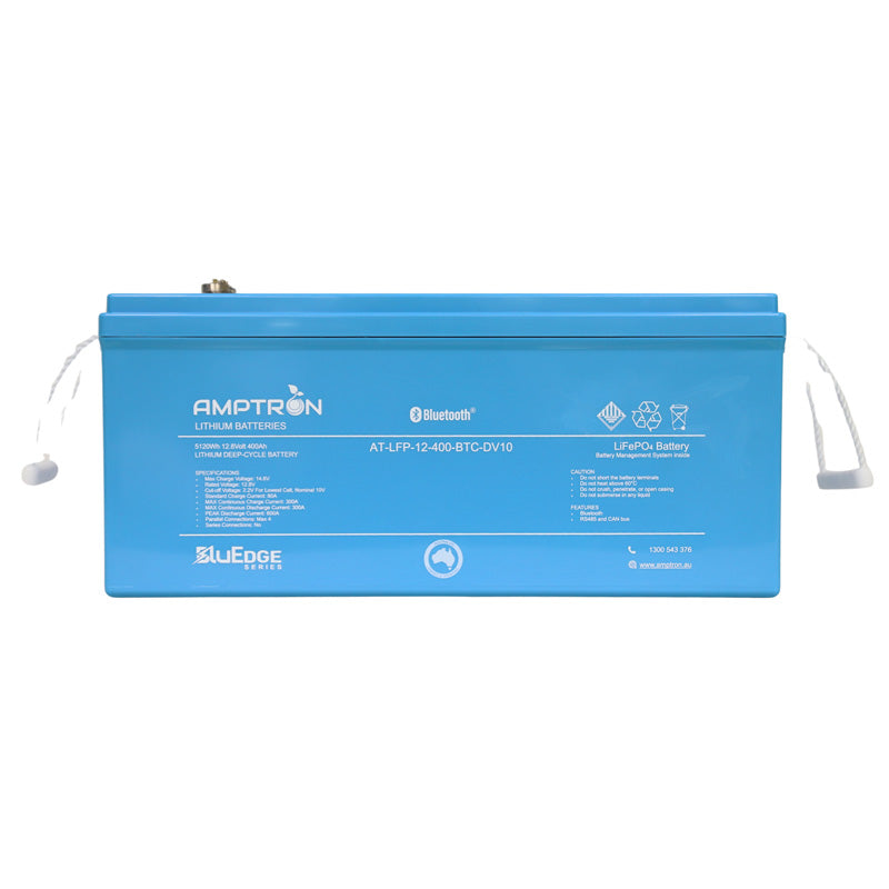 BluEdge 12V 400Ah / 300A Continuous Discharge LiFePO4 Battery with Bluetooth + RS485 + CAN bus