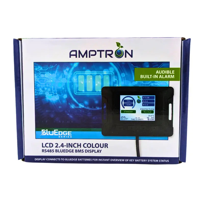 Amptron BluEdge LCD 2.4″ Full‑Colour RS485 BMS Display