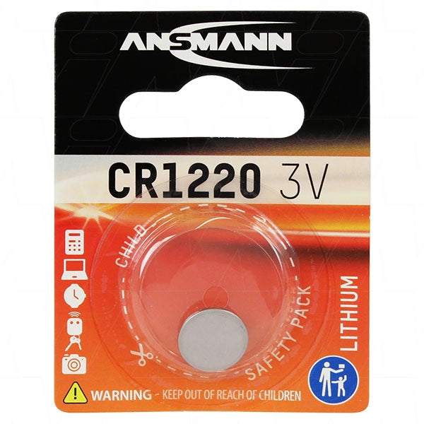 Ansmann CR1220 Lithium Coin Cell Battery