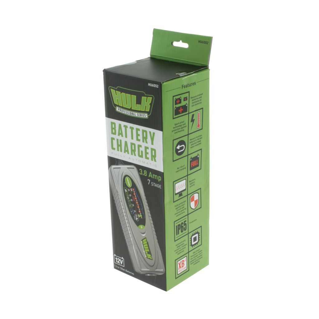 HULK 4x4 Automatic Switchmode Battery Charger - 3.8A 12V 7 Stage