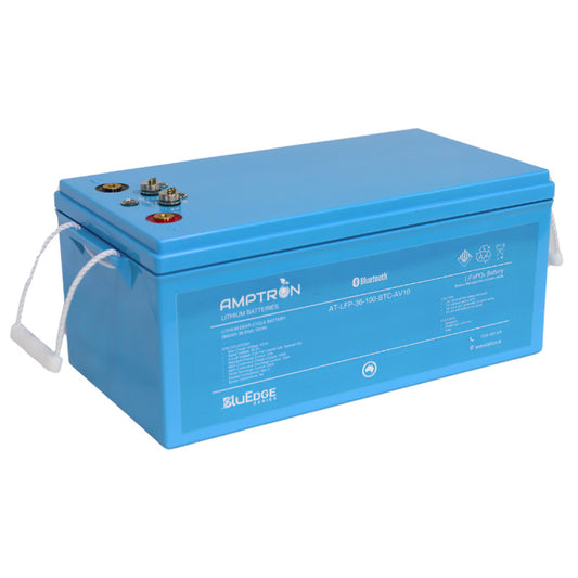 Amptron BluEdge 36V 100Ah / 100A Continuous Discharge LiFePO4 Battery with Bluetooth + RS485 + CAN bus