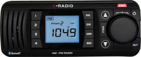 GME Bluetooth AM/FM Marine Stereo - Black
