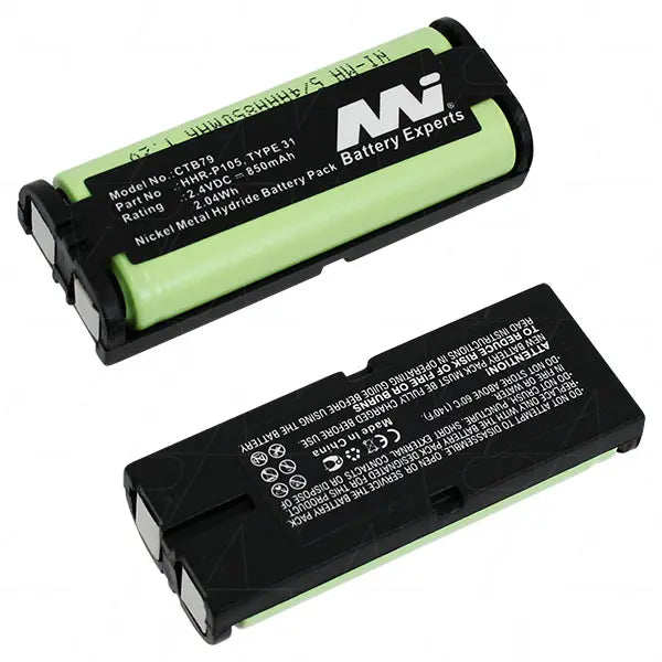 Cordless Phone Battery - Compatible with Panasonic Handsets CTB79-BP1