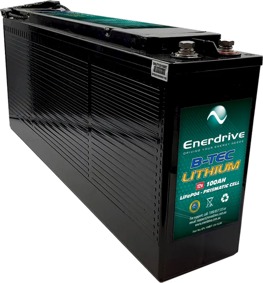 Enerdrive B-TEC 100amp / 12v LiFePO4 Slim Case Battery