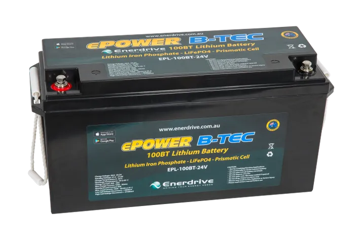 Enerdrive B-TEC 100amp / 24v LiFePO4 Battery BT