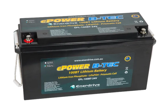 Enerdrive B-TEC 100amp / 24v LiFePO4 Battery BT