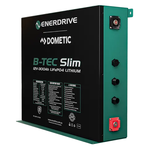 Enerdrive B-TEC 300amp / 12v LiFePO4 BT Slim Metal Case Battery