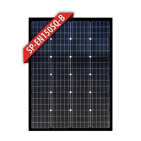 Enerdrive Solar Panel - 150w Mono Squat Black Frame