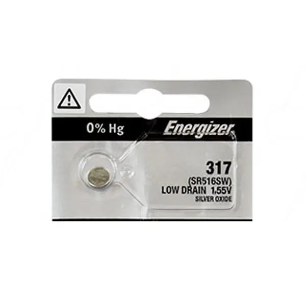 Energizer 317 Silver Oxide Watch Battery 1.55V (SR516SW)
