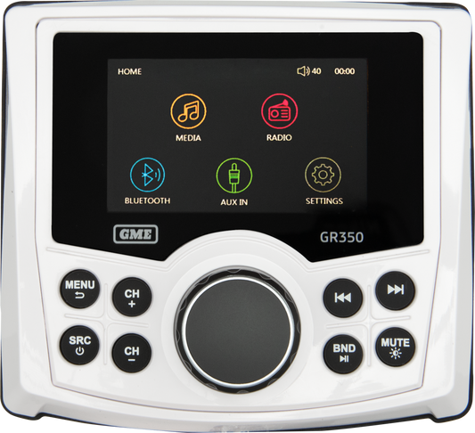 GME Bluetooth AM/FM Marine Stereo - White