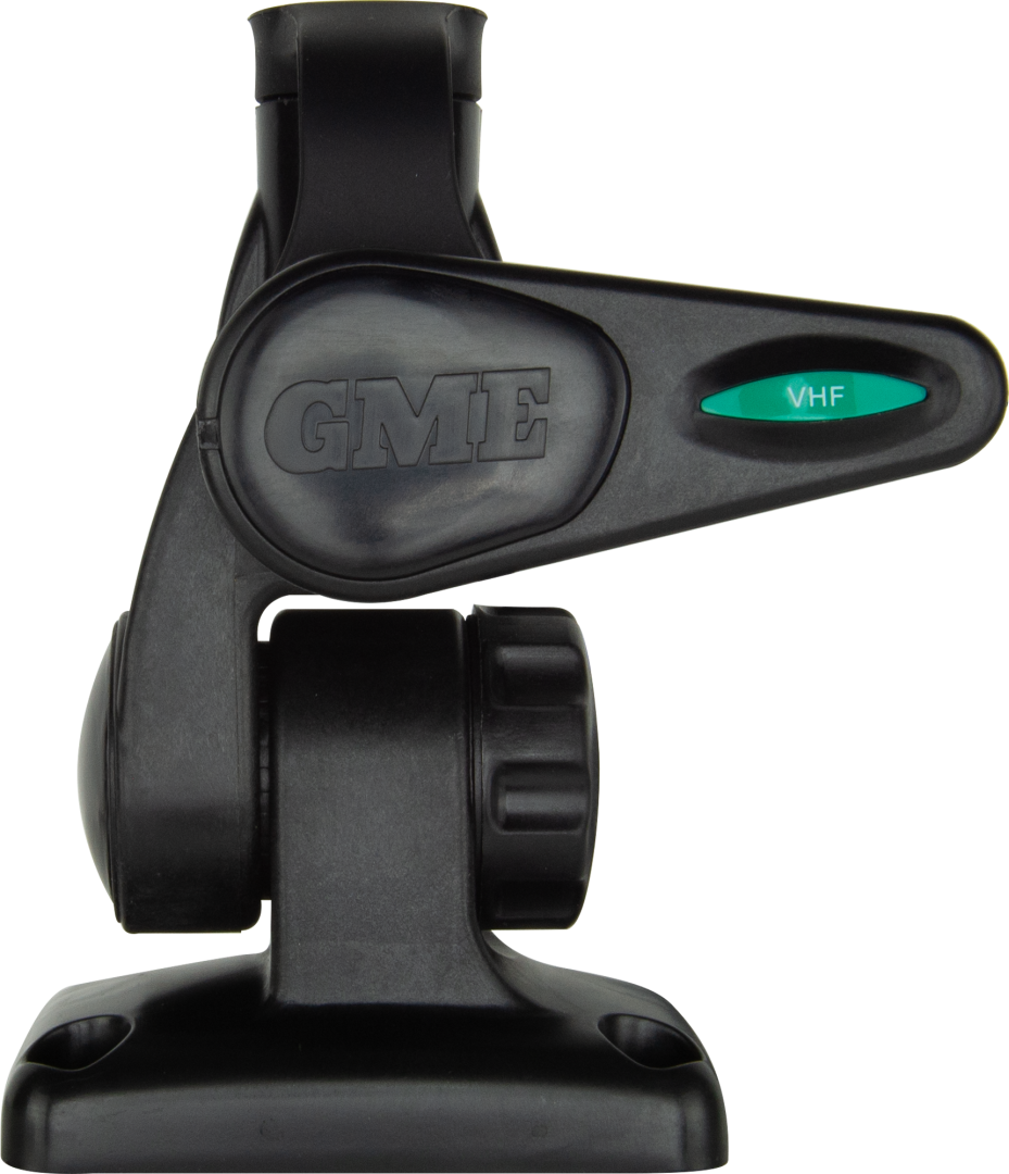 GME Double Swivel Rectangular Antenna Base - Suit AW36xx whips - Black