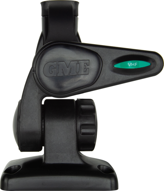 GME Double Swivel Rectangular Antenna Base - Suit AW36xx whips - Black