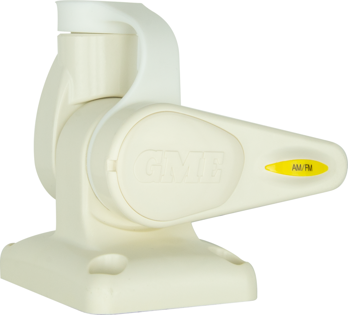 GME Single Swivel Rectangular Antenna Base - Suit AW36xx Whips - White