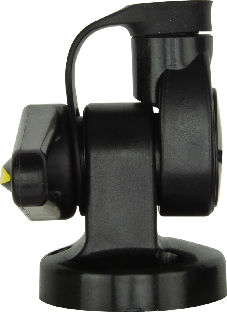 GME Single Swivel Round Antenna Base - Suit AW36xx Whips - Black
