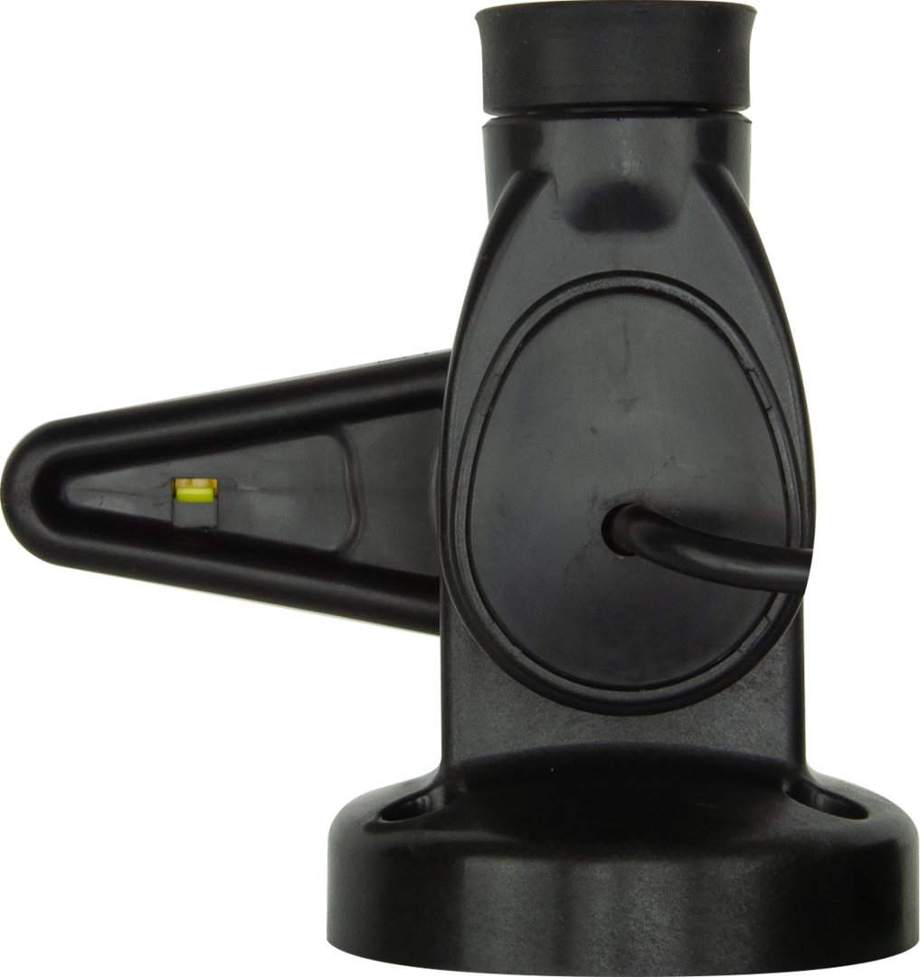 GME Single Swivel Round Antenna Base - Suit AW36xx Whips - Black