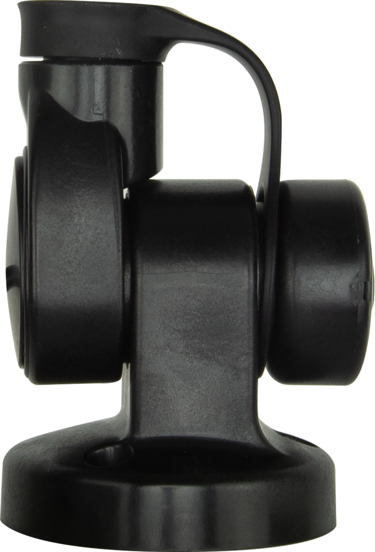GME Single Swivel Round Antenna Base - Suit AW36xx Whips - Black