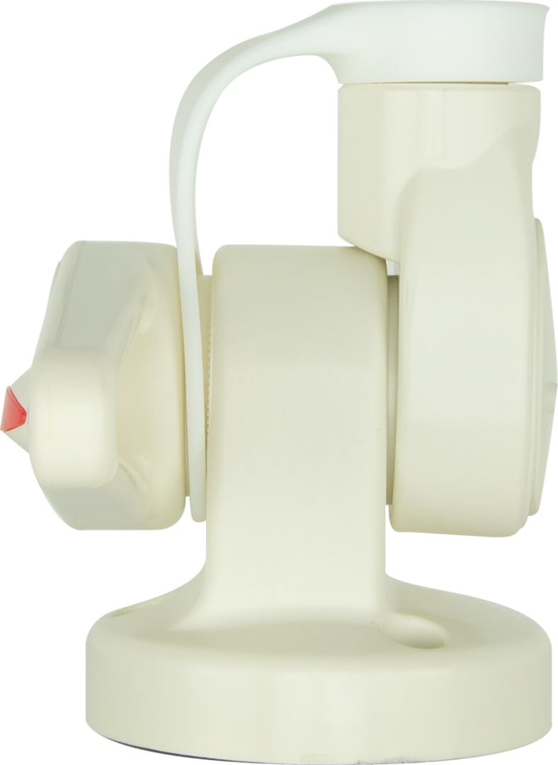 GME Single Swivel Round Antenna Base - Suit AW36xx Whips - White