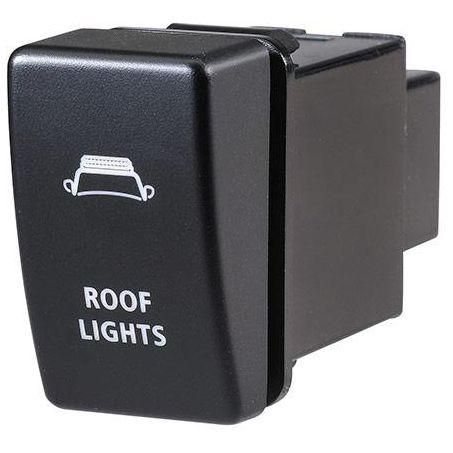 Holden Style Sealed Push Switch Off/On SPDT 12V Blue LED Illuminated Roof Lights Symbol (Contacts Rated 3A @ 12V)