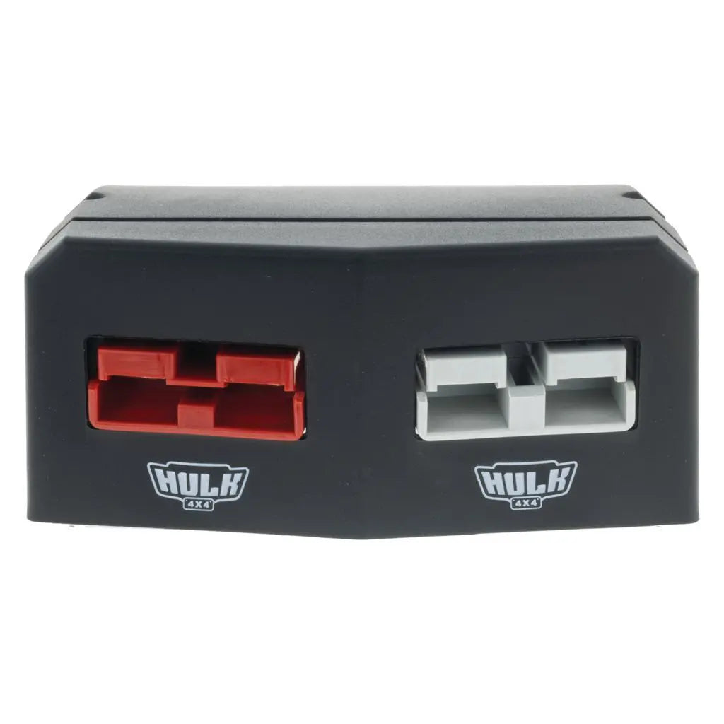 Hulk 4x4 Double Surface-Mount Housing with 50A Anderson-Style Plugs (Red & Grey)