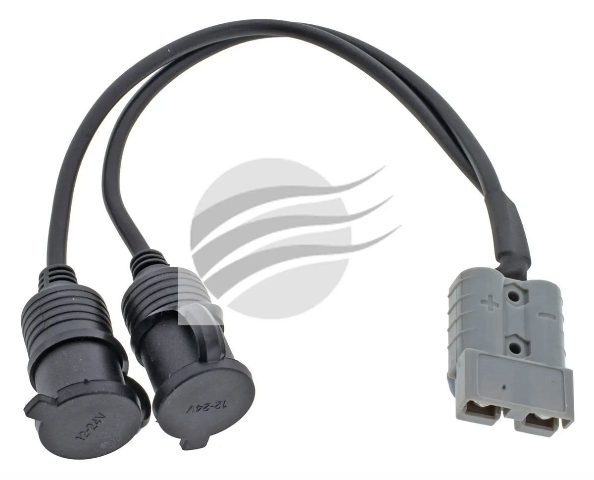 Hulk 4x4 HU6965 50A Anderson to Dual Accessory Socket Cable 300mm