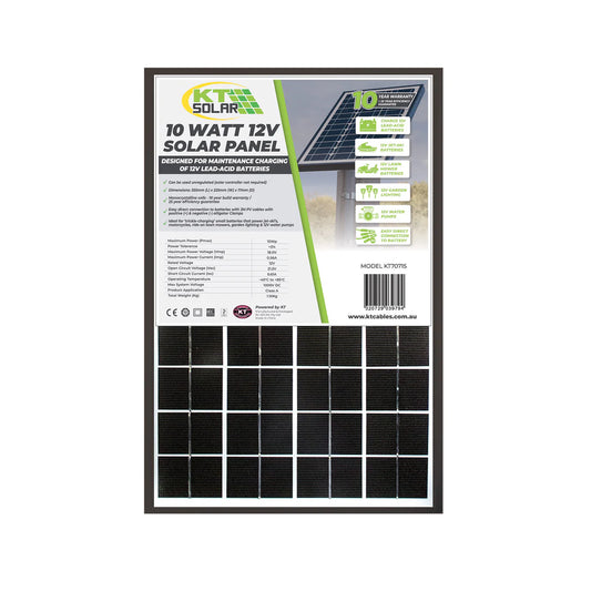 10W 12V Solar Panel Monocrystalline