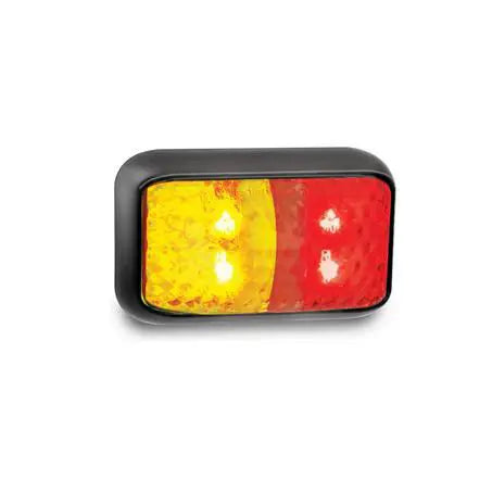 LED Autolamps 35ARMB Red/Amber LED Side Marker Light – Clear Lens, 9–30V