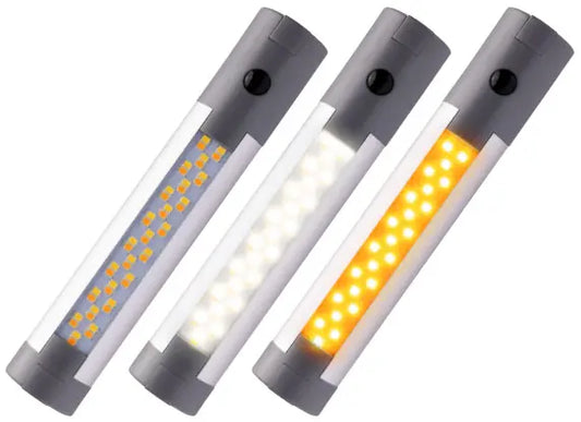 LED Interior Strip Lamp 10-30V Amber/White with Switch 590mm IP67