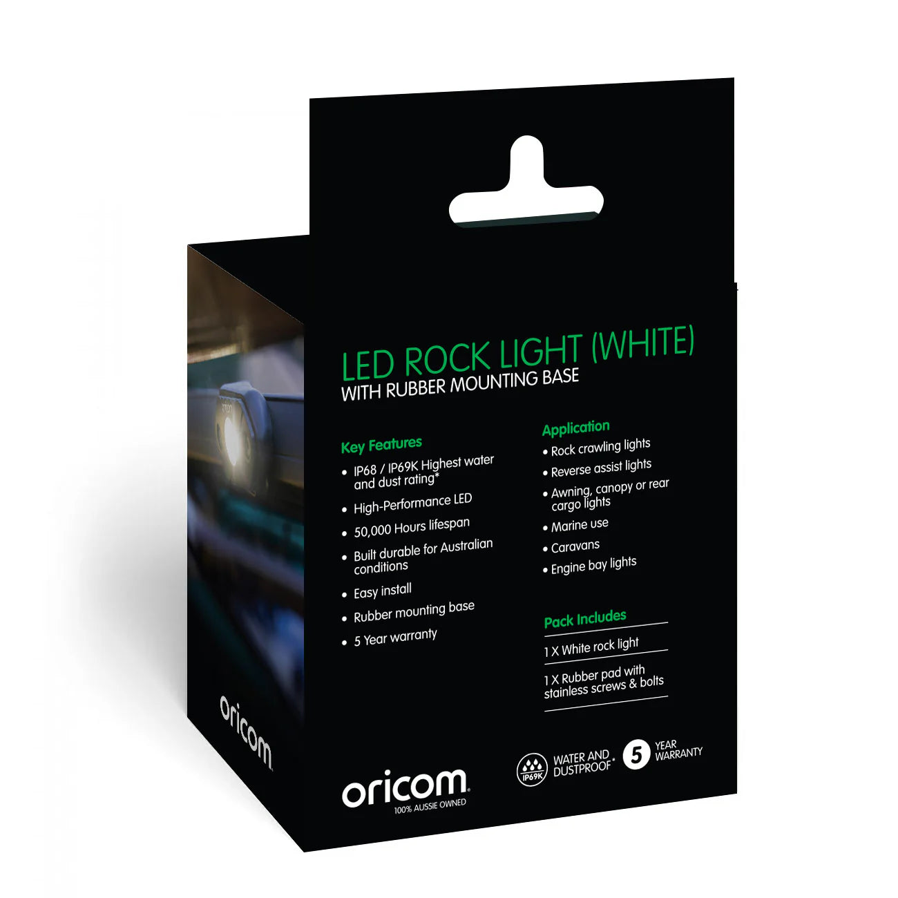 Oricom LED Rock Light Single Pack White (RKL1W)