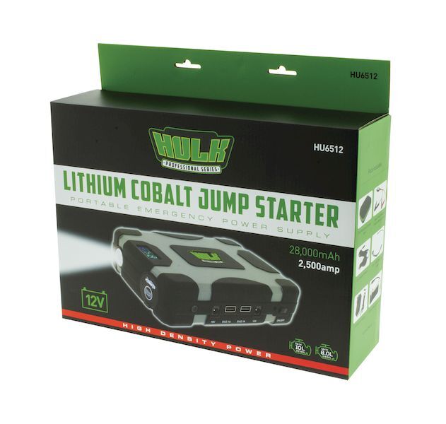 Lithium Cobalt Jump Starter - 28,000mAh - 2,500 Amp