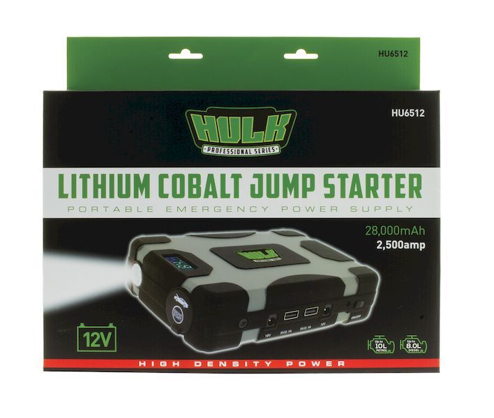 Lithium Cobalt Jump Starter - 28,000mAh - 2,500 Amp