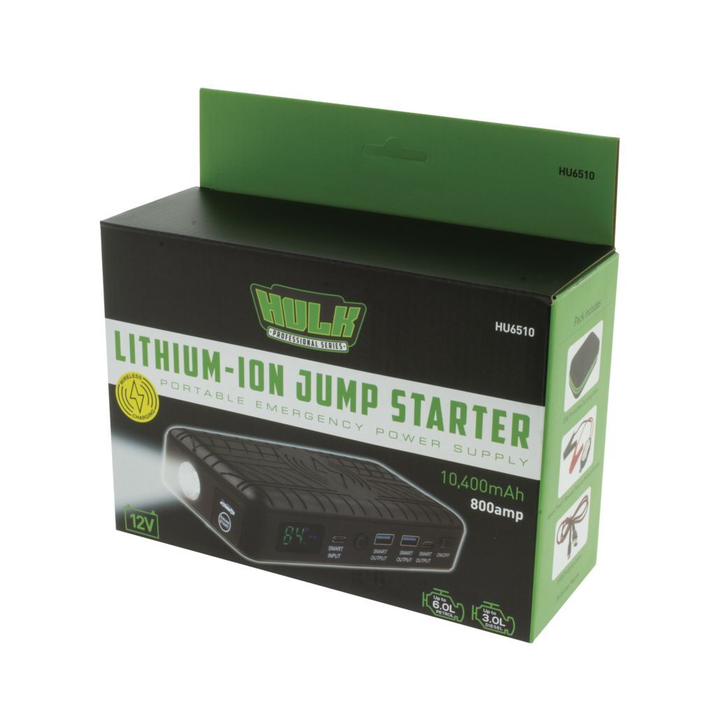 Hulk 4x4 Lithium-Ion Jump Starter - 10,400mAh - 800 Amp